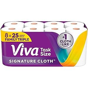 [SnS, AC] $15.92* | 8-Pack 141-Sheets Viva Signature Cloth Paper Towels at Amazon